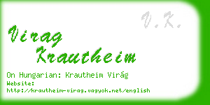 virag krautheim business card